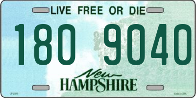 NH license plate 1809040