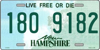 NH license plate 1809182