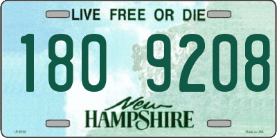 NH license plate 1809208