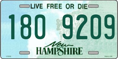 NH license plate 1809209