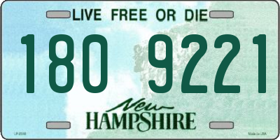 NH license plate 1809221