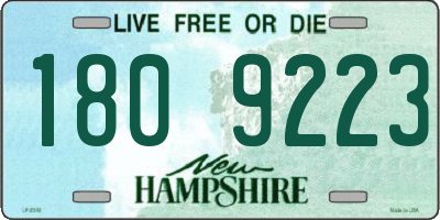 NH license plate 1809223