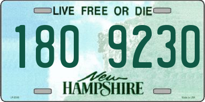 NH license plate 1809230