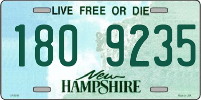 NH license plate 1809235