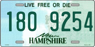 NH license plate 1809254