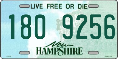 NH license plate 1809256