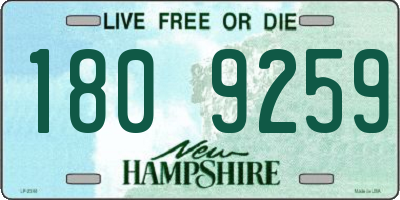 NH license plate 1809259