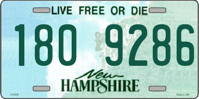 NH license plate 1809286