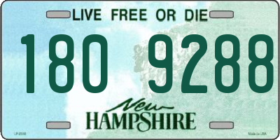 NH license plate 1809288