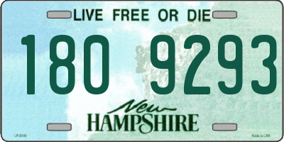 NH license plate 1809293