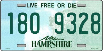 NH license plate 1809328