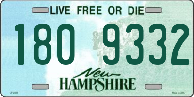 NH license plate 1809332
