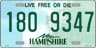 NH license plate 1809347