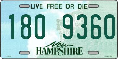 NH license plate 1809360