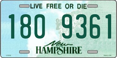NH license plate 1809361