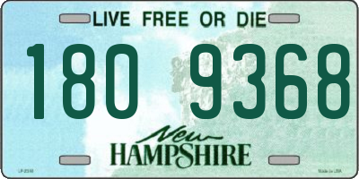 NH license plate 1809368