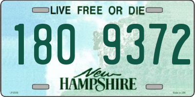 NH license plate 1809372