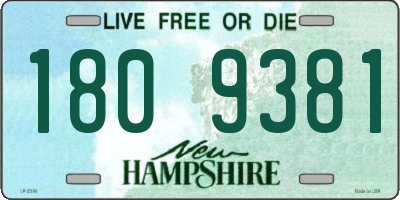 NH license plate 1809381