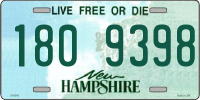 NH license plate 1809398