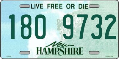 NH license plate 1809732