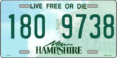 NH license plate 1809738