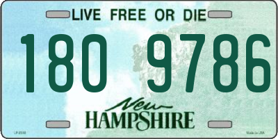 NH license plate 1809786
