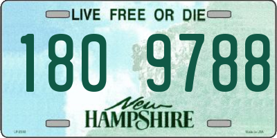 NH license plate 1809788