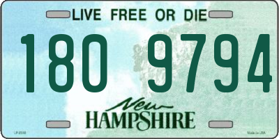 NH license plate 1809794