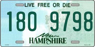 NH license plate 1809798