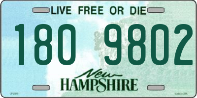 NH license plate 1809802
