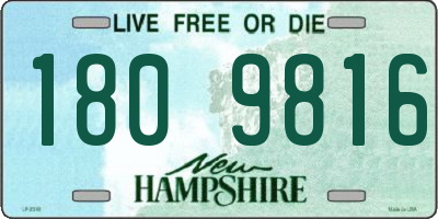 NH license plate 1809816