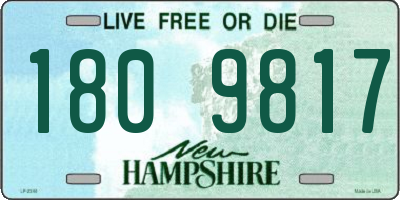 NH license plate 1809817