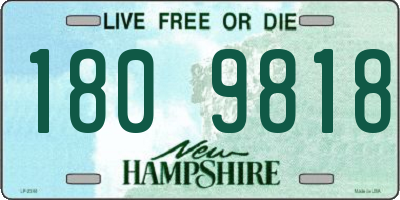 NH license plate 1809818