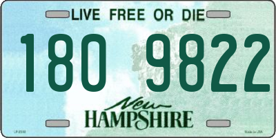 NH license plate 1809822