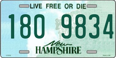 NH license plate 1809834