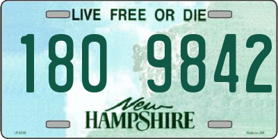 NH license plate 1809842