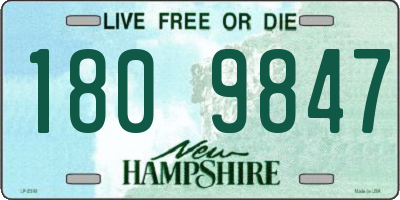 NH license plate 1809847