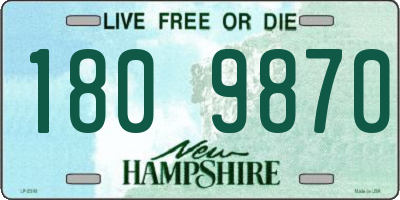 NH license plate 1809870