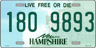 NH license plate 1809893