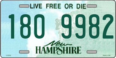 NH license plate 1809982