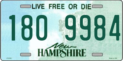 NH license plate 1809984