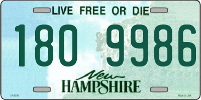 NH license plate 1809986
