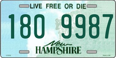 NH license plate 1809987