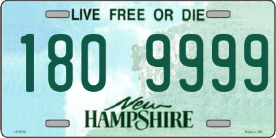 NH license plate 1809999