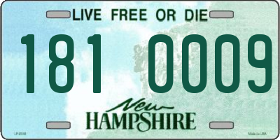 NH license plate 1810009