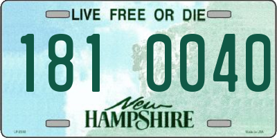 NH license plate 1810040