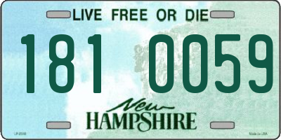 NH license plate 1810059