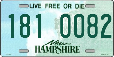 NH license plate 1810082