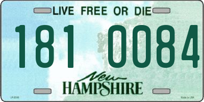 NH license plate 1810084