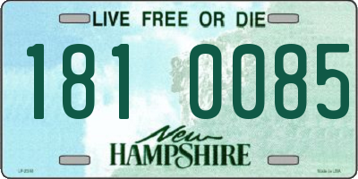 NH license plate 1810085